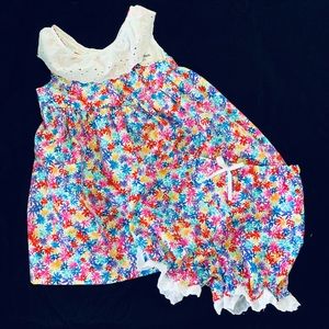 Miss Smarty Pants Toddler Dress Set Size 12-18 mos